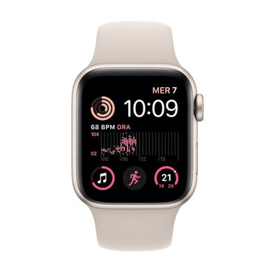 APPLE Watch SE 3 GPS, Cassa 44 mm in alluminio galassia con Cinturino Sport galassia - M/L