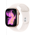 APPLE Watch Series 11 GPS, Cassa 42 mm in alluminio color oro rosa con Cinturino Sport rosa fard - S/M