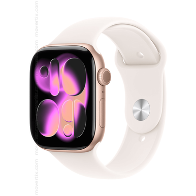 APPLE Watch Series 11 GPS + Cellular, Cassa 42 mm in alluminio color oro rosa con Cinturino Sport rosa fard - S/M