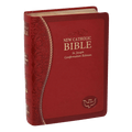 Nuova Bibbia Cattolica in inglese con copertina rosso scuro