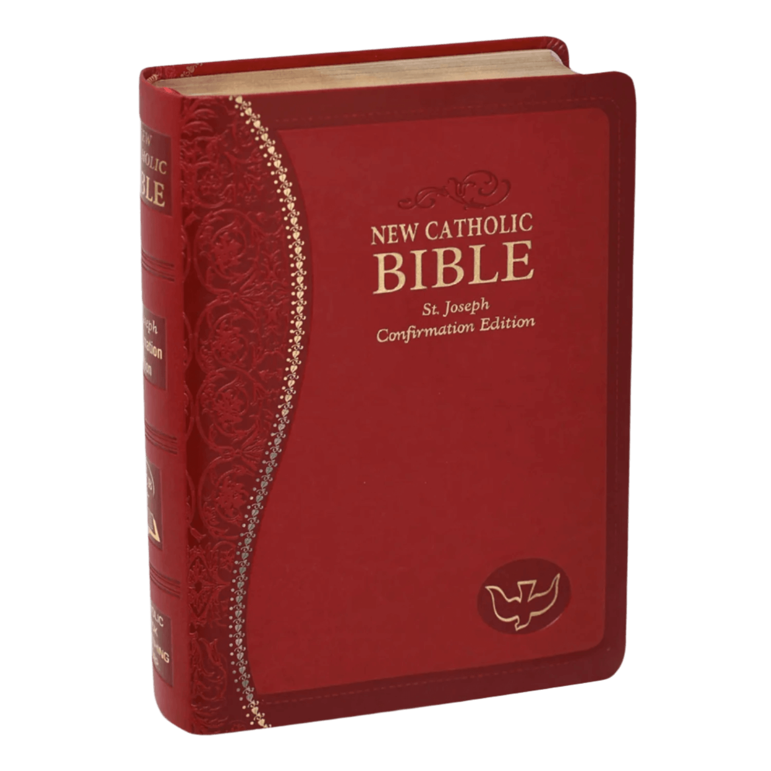 Nuova Bibbia Cattolica in inglese con copertina rosso scuro
