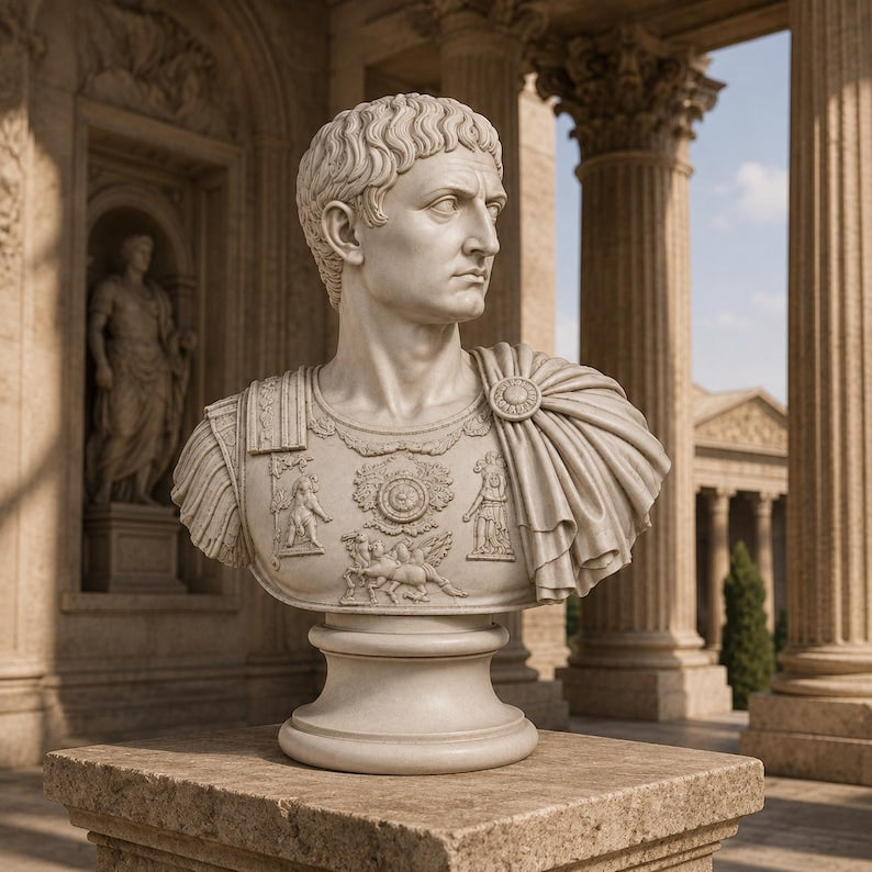 Busto di Augusto Cesare con Armatura Imperiale