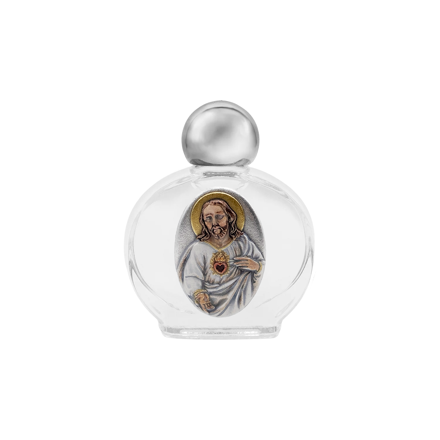 Bottigliette per acqua santa con Sacro Cuore di Gesù